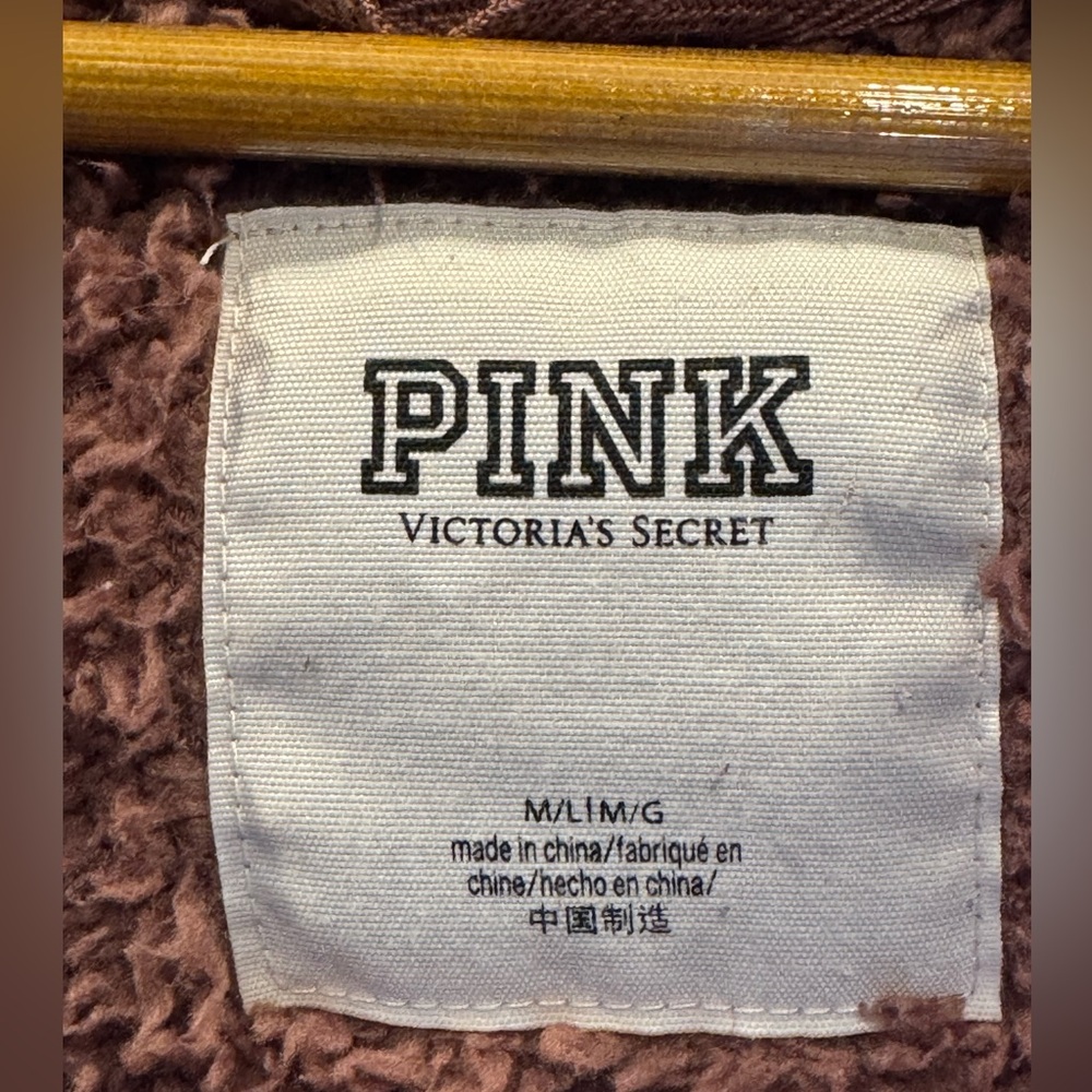 PINK VS Plush Mauve Opened Up Teddy Jacket - Picture 5 of 8